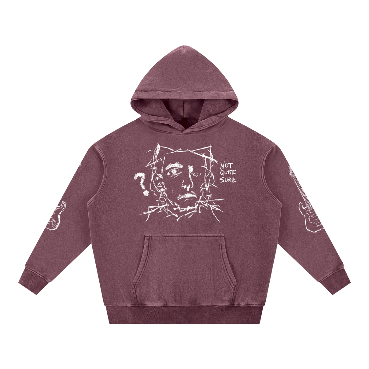 "UNSURE" Oversized Snow Wash Hoodie