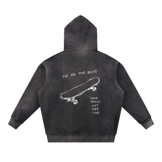 Sun Fade Contrast Tape Fleece Hoodie