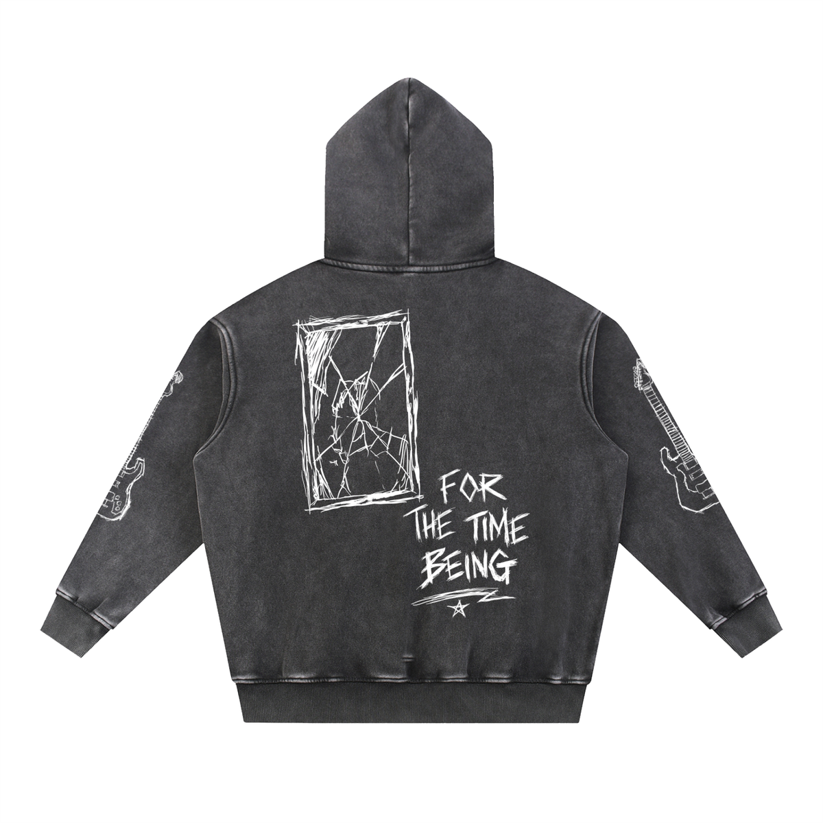 "UNSURE" Oversized Snow Wash Hoodie