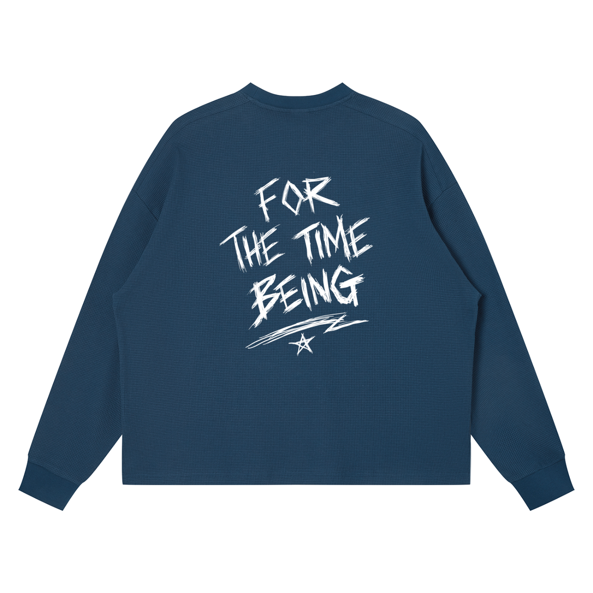 "JUST TAKE TIME" Waffle Boxy Long Sleeve
