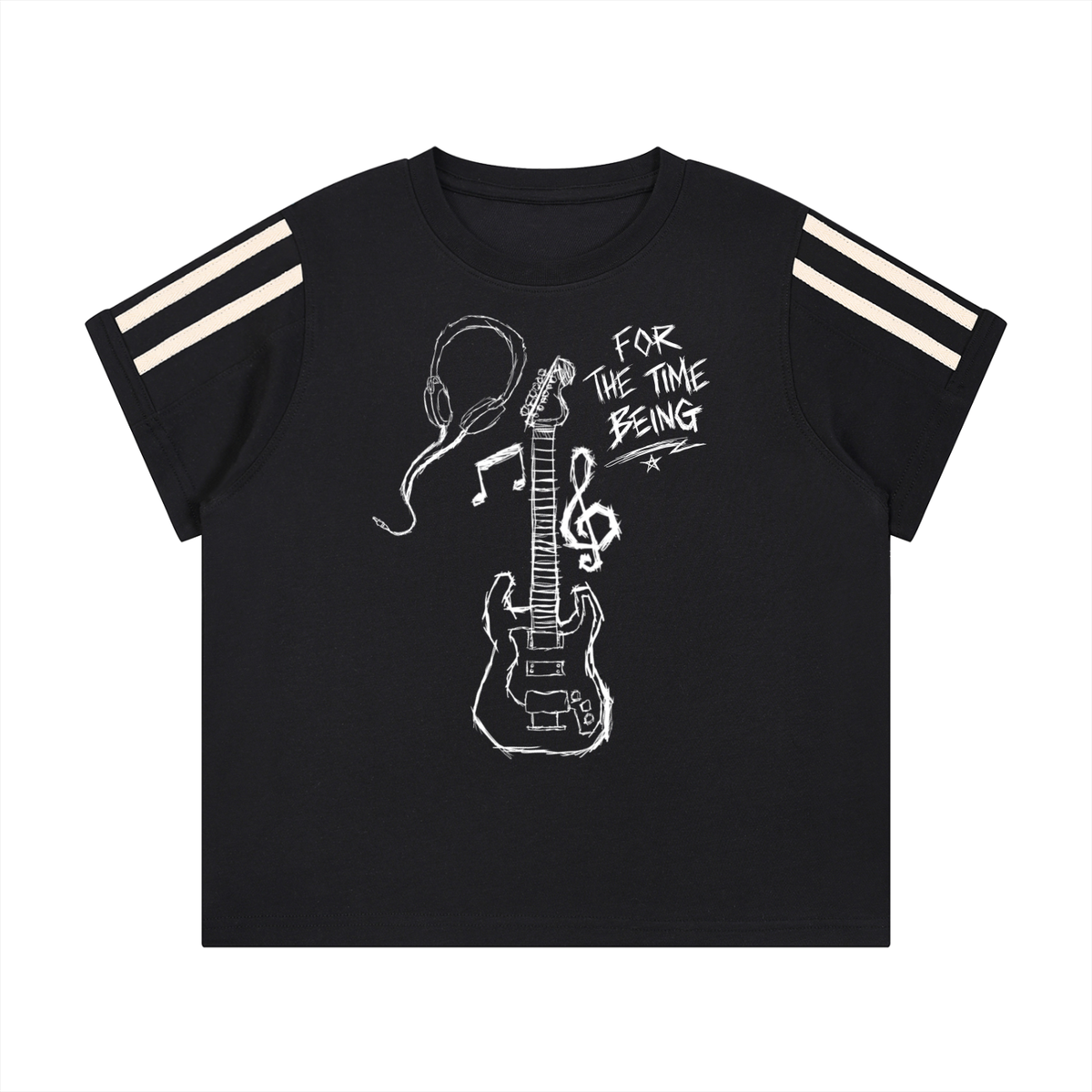 "FEEL THE MUSIC" Women's Varsity Stripe T-Shirt