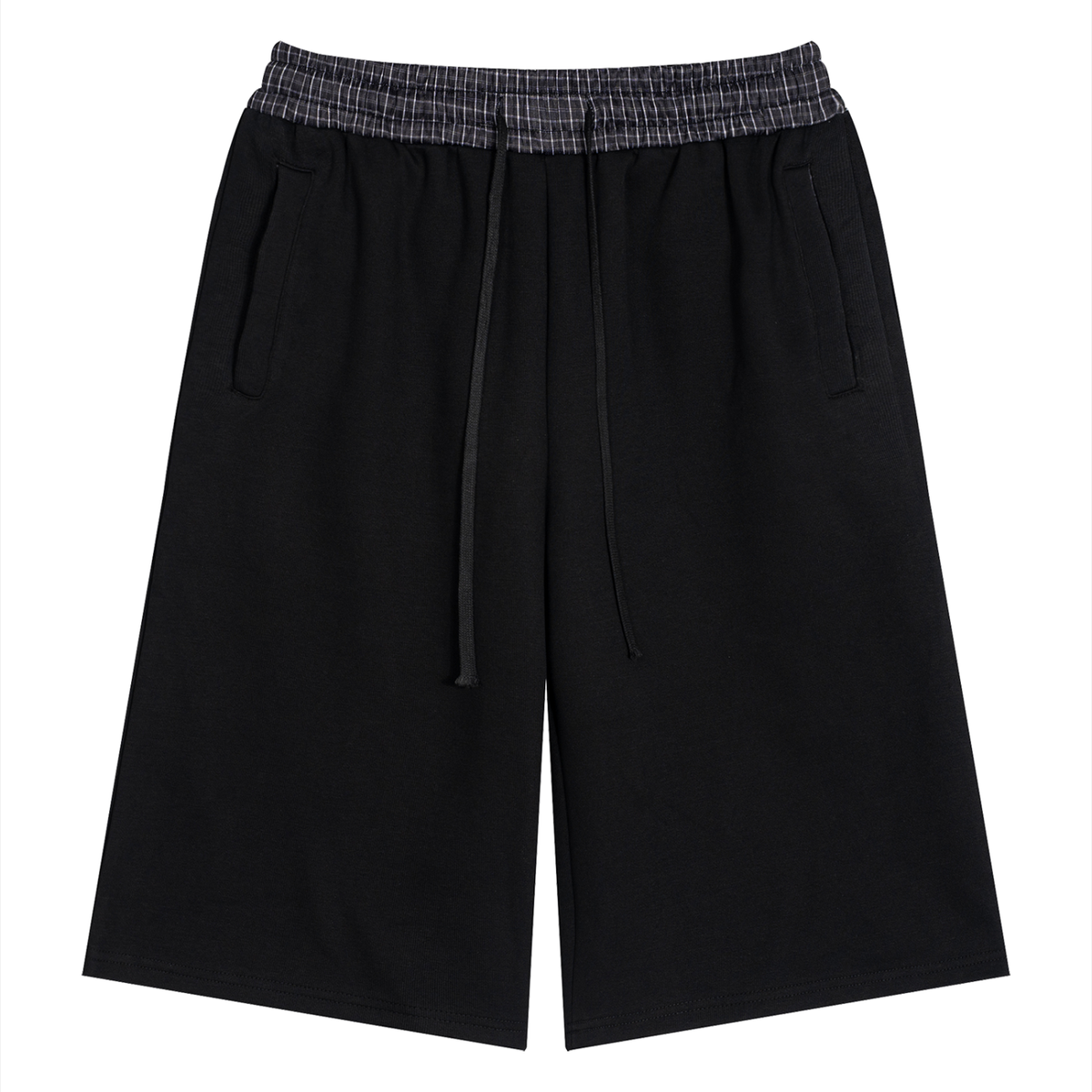 Logo Plaid Waistband Shorts