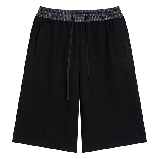Logo Plaid Waistband Shorts