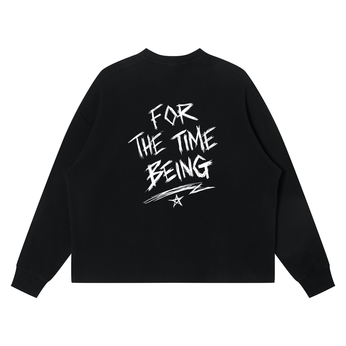 "JUST TAKE TIME"  Waffle Boxy Long Sleeve
