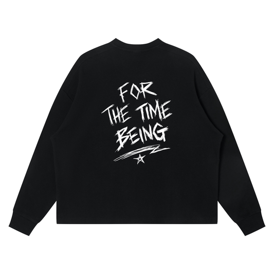 "JUST TAKE TIME"  Waffle Boxy Long Sleeve