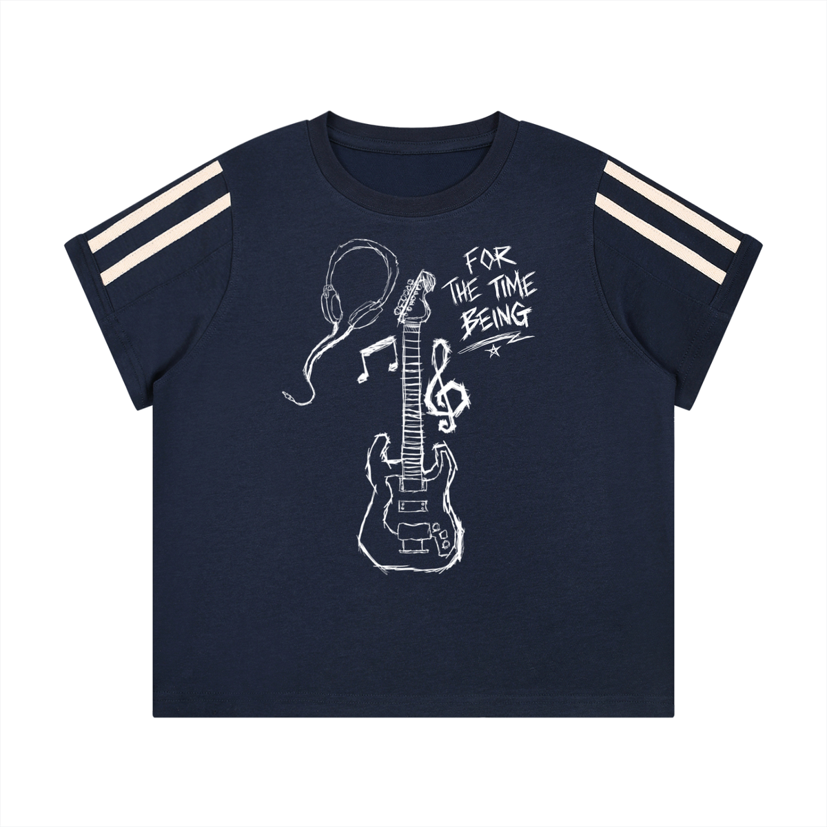 "FEEL THE MUSIC" Women's Varsity Stripe T-Shirt