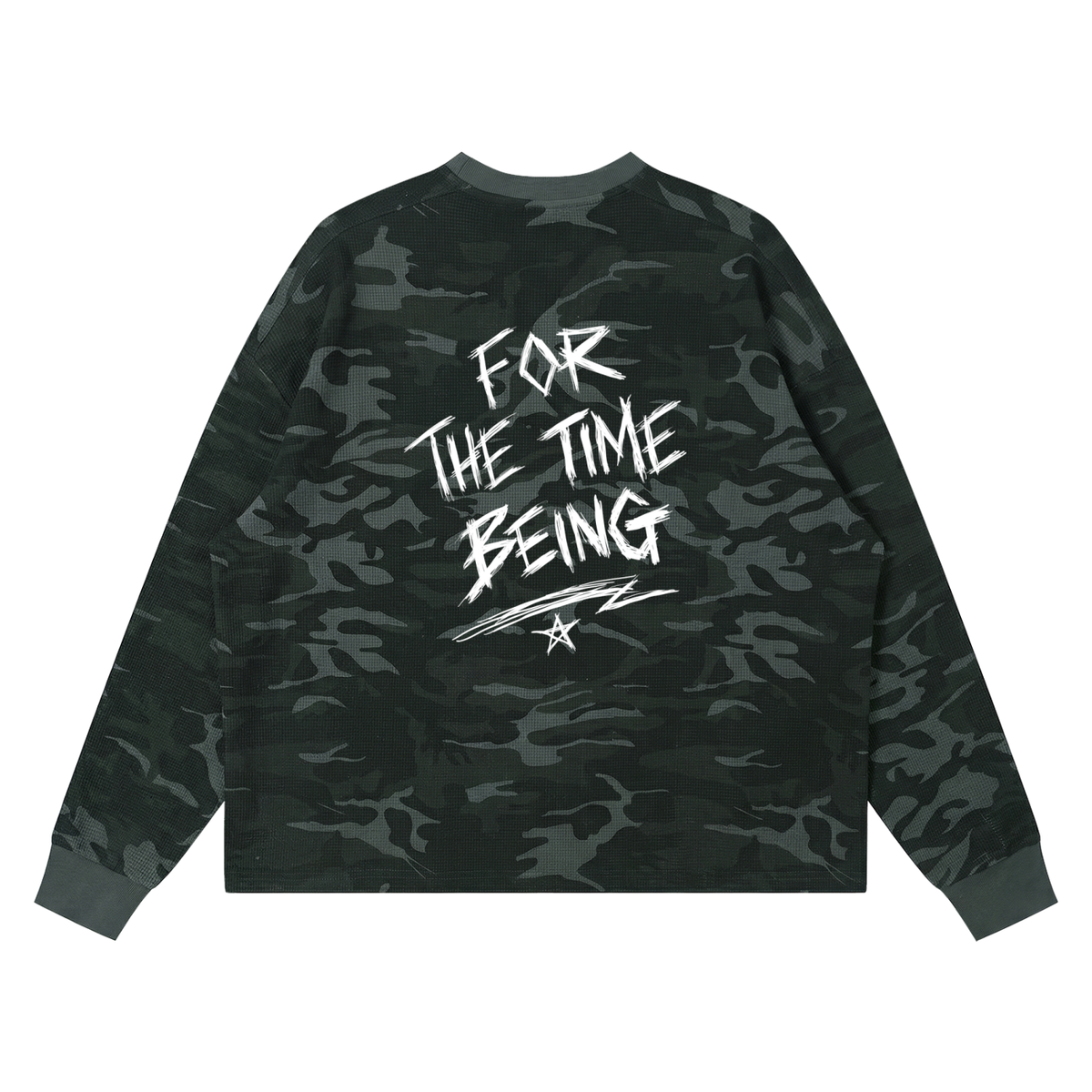 "JUST TAKE TIME"  Waffle Boxy Long Sleeve