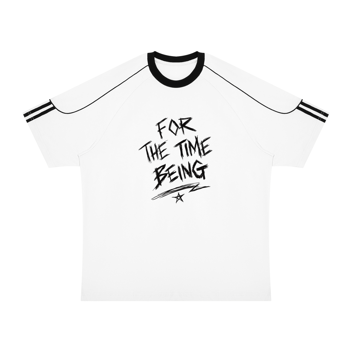"FOR THE TIME BEING" Striped Tee