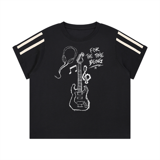 "FEEL THE MUSIC" Women's Varsity Stripe T-Shirt
